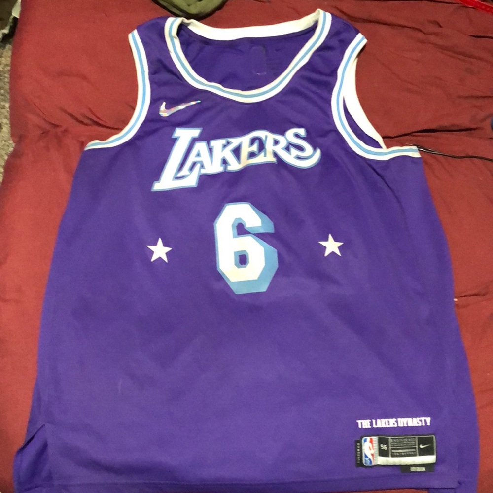 Lakers number 6 purple jersey